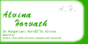 alvina horvath business card